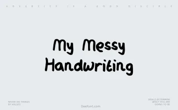 My Messy Handwriting Font
