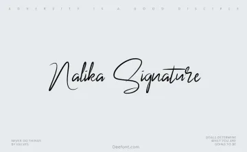 Nalika Signature Font