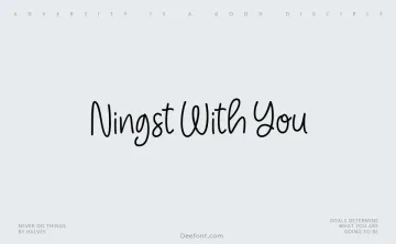 Ningst With You Font