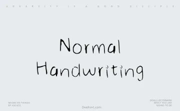 Normal Handwriting Font