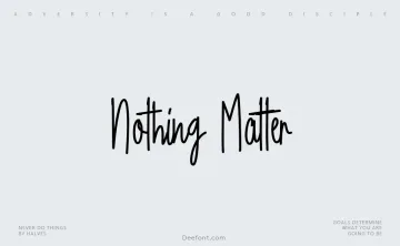 Nothing Matter Font