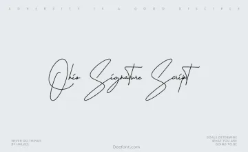 Ohio Signature Script Font