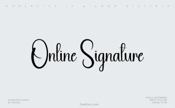 Online Signature Font