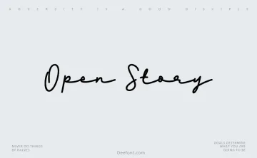 Open Story Font