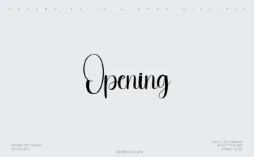 Opening Font