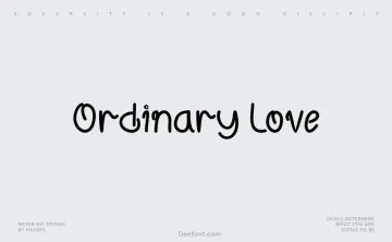 Ordinary Love Handwritten Font
