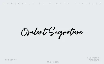 Osulent Signature Font