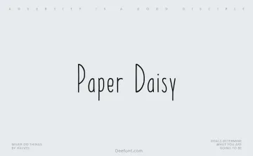 Paper Daisy Font