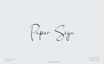 Paper Sign Font
