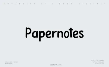 Papernotes Font