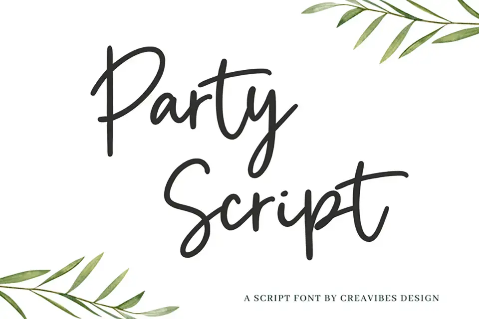 Party Script Font