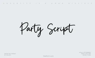 Party Script Font