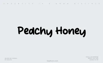 Peachy Honey Font