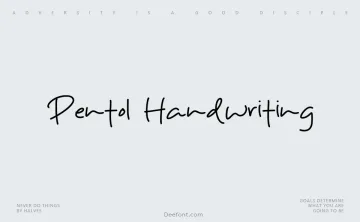 Pentol Handwriting Font