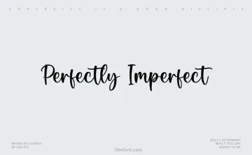Perfectly Imperfect Script Font