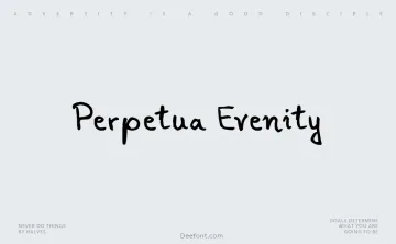 Perpetua Evenity Font