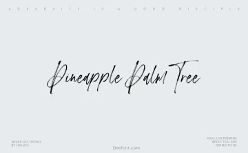 Pineapple Palm Tree Font