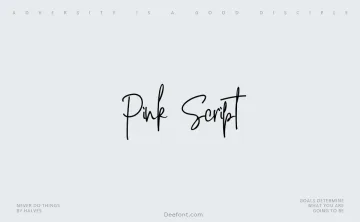 Pink Script Font