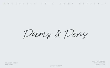 Poems & Pens Font