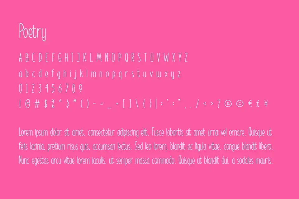 Poetry Font