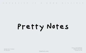 Pretty Notes Font