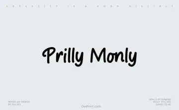 Prilly Monly Font