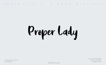 Proper Lady Font
