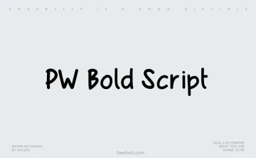 PW Bold Script Font