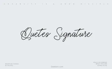 Quetes Signature Font