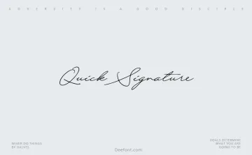 Quick Signature Font