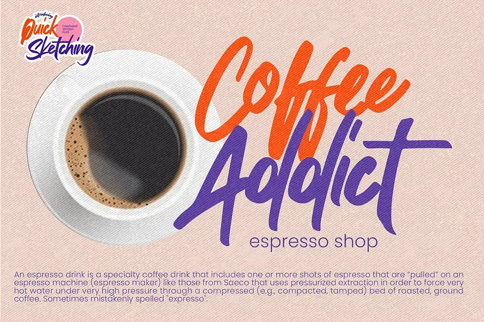 Quick Sketching Font