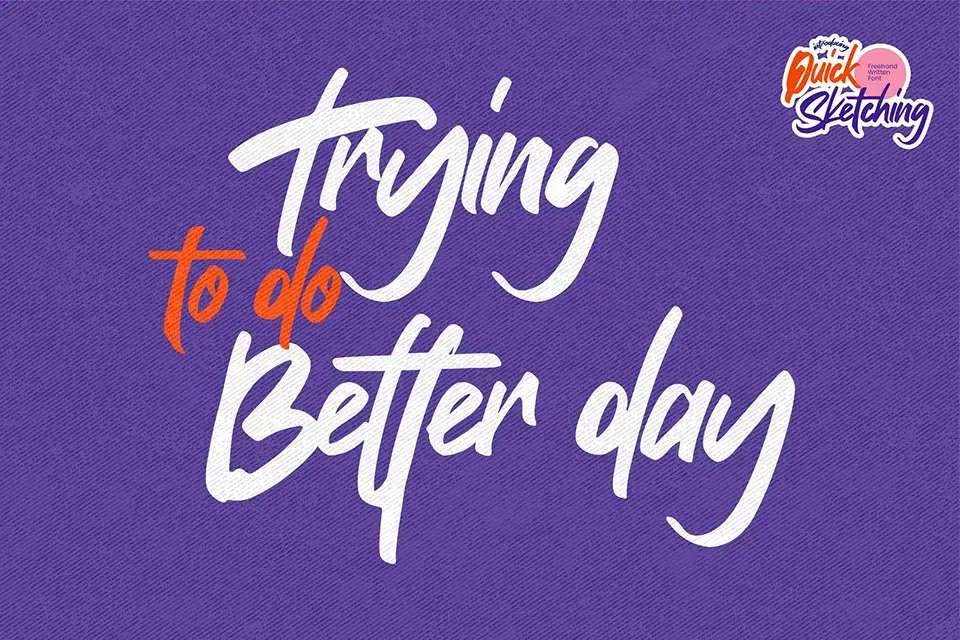 Quick Sketching Font