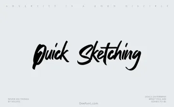 Quick Sketching Font