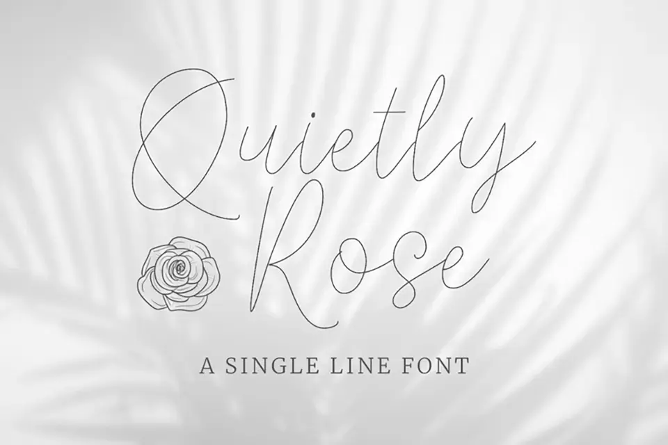 Quietly Rose Single Line Font