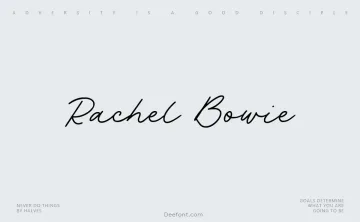 Rachel Bowie Font