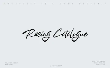 Racing Catalogue Font