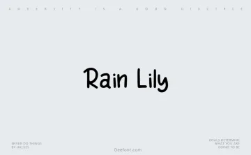Rain Lily Font