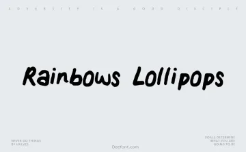 Rainbows Lollipops Font
