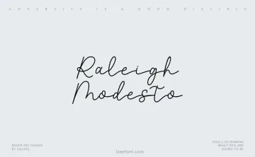 Raleigh Modesto Font