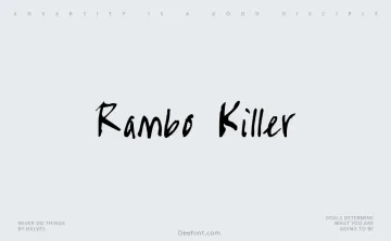 Rambo Killer Font