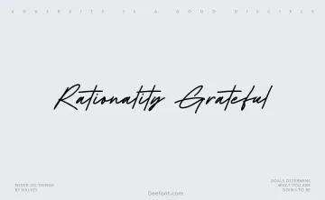 Rationality Grateful Font