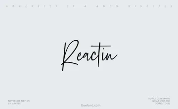 Reactin Font