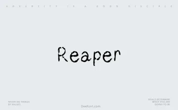 Reaper Font