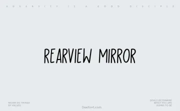 Rearview Mirror Font