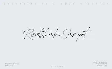 Redstock Script Font