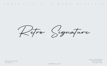 Retro Signature Font