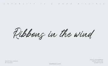 Ribbons in the wind Font