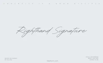 Righthand Signature Font