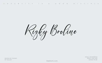 Rizky Broline Font