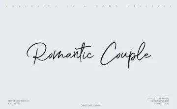 Romantic Couple Script Font